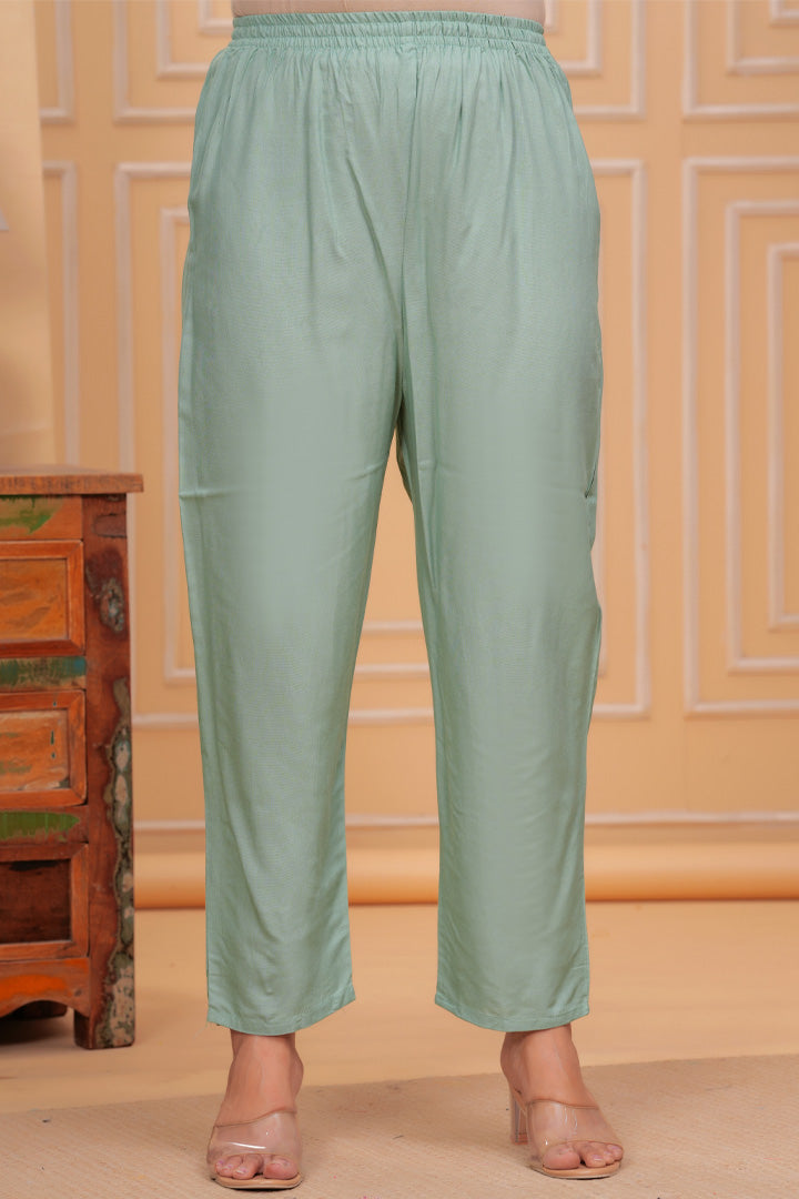 Mint Grace Anarkali Kurta Set with Dupatta